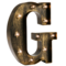 Golden Black LED Marquee Letter Light – Vintage Industrial Alphabet Light Sign for Home, Wedding & Party Decor